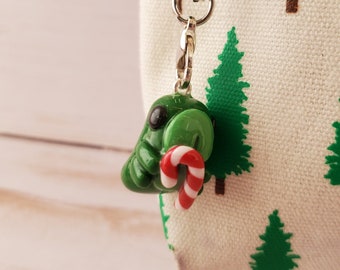 Christmas Hollow Knight Grub Charm | Polymer Clay Keychain, Phone Charm, Planner Charm, Kawaii Clay Charm, Hollownest, Holiday Charm