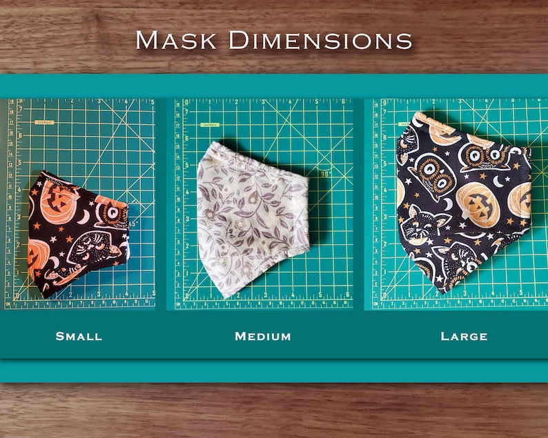 PDF Sewing Mask Pattern and Tutorial Fitted Face Mask, Triple Layer Fabric, Filter Pocket, Nose Wire Sizes Small, Medium and Large image 5