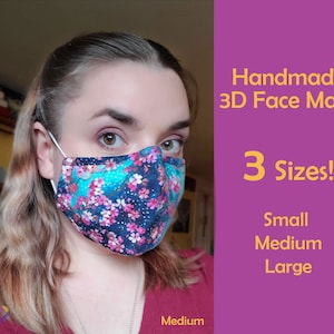 PDF Sewing Mask Pattern and Tutorial Fitted Face Mask, Triple Layer Fabric, Filter Pocket, Nose Wire Sizes Small, Medium and Large image 4