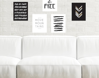 Printable Pack, Digital Download, Instant Gallery Wall, Printable Download, Art Print, Inspirational Quote, Modern Art, Abstract