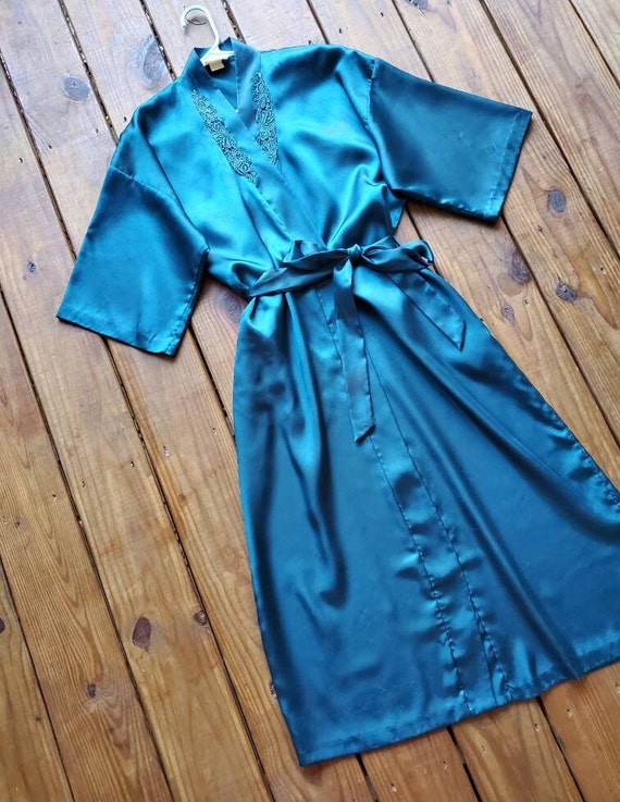 Vintage 80's Inner Most size S emerald green shin… - image 9