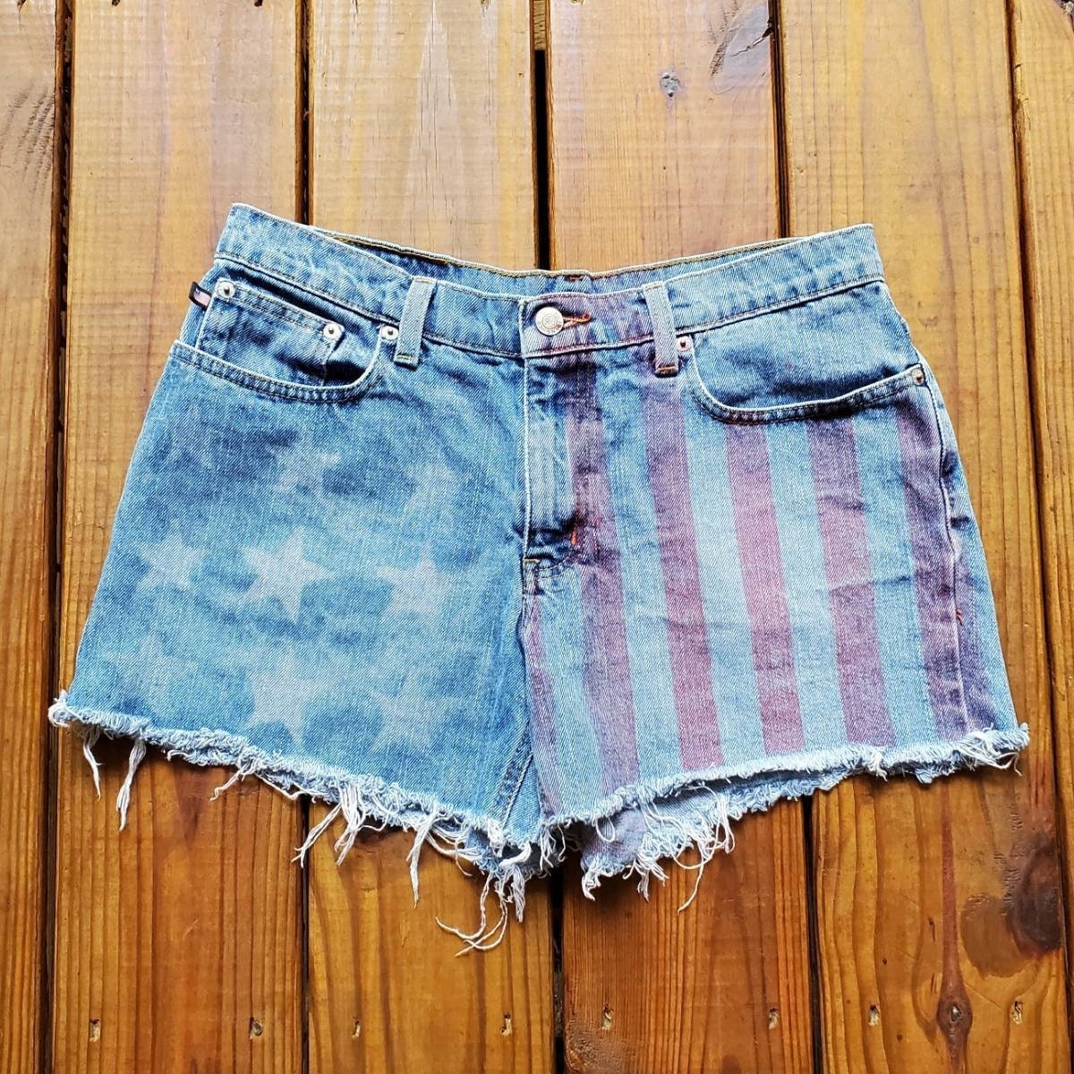 frayed denim booty shorts
