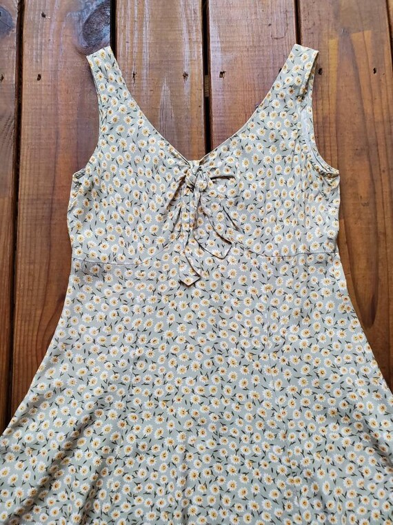 DBY S/M vintage 90's sage green daisy sunflower f… - image 4