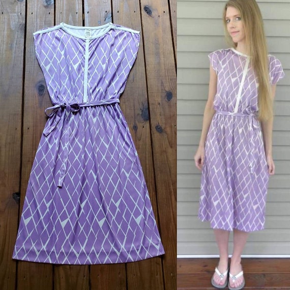 Sears size 12 S/M vintage 60's 70's pastel lilac … - image 1