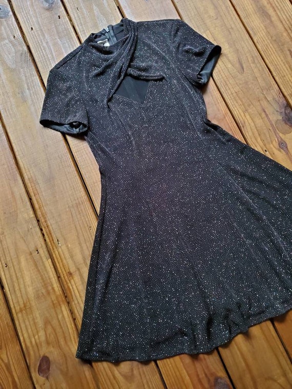 SL Fashions size Small vintage 90's y2k black rai… - image 3