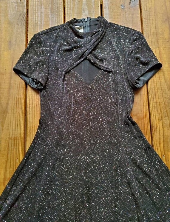 SL Fashions size Small vintage 90's y2k black rai… - image 4