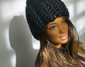 Trendy Crocheted Beanie Hat for Fashion Royalty or Barbie Doll