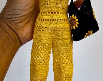 Crochet Romper Pattern: Pretty Girl Doll Clothes (PDF Pattern)