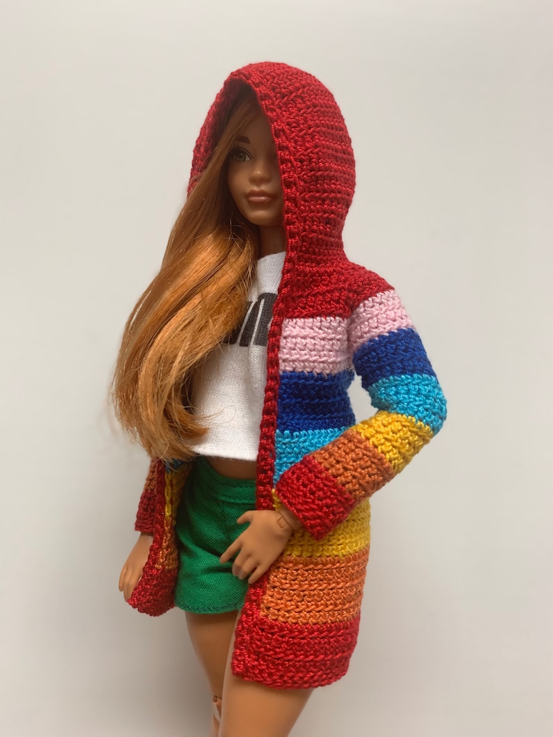 CROCHET PATTERN, Rainbow Hoodie Pattern, Crochet Hoodie Pattern, Crochet Pattern, Crochet, Pattern image 1