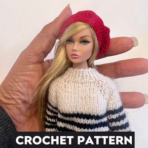 CROCHET BERET Pattern, Crochet Beret Pattern, Crochet Pattern, Crochet, Pattern, Beret, 1/6 scale