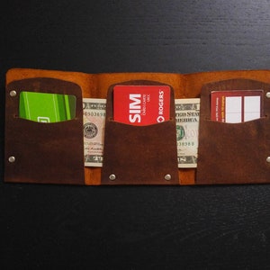 Personalized Trifold Wallet, Mens Leather Wallet, Minimalist Wallet, Wallet for Men, Slim Wallet, Card Wallet, ID Wallet Card Case,
