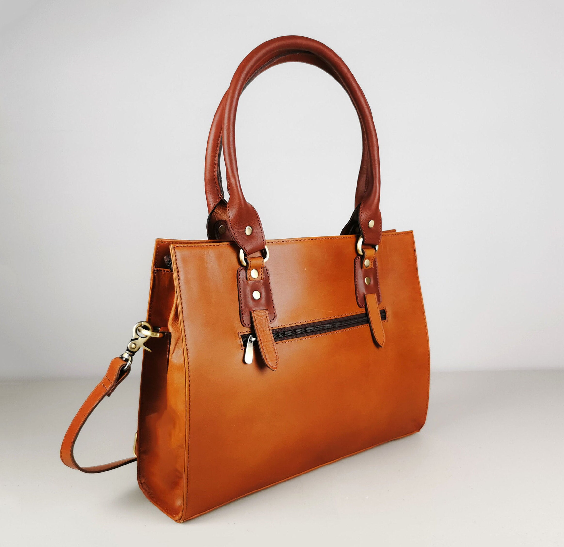 Personalized Leather Laptop Bag Women Briefcase Women Etsy