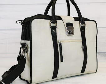 Bolso de cuero para portátil para mujer, maletín de cuero, portafolios de cuero, bandolera de cuero para portátil, bolso de fin de semana, bolso de negocios de cuero