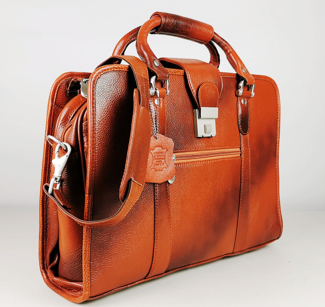 Personalized Leather Portfolio Men Leather Briefcase for Men Etsy