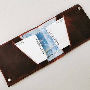 Personalized Leather Card Wallet, Travel Wallet, Business Card Holder, Business Card Case, Wallet for Men, Credit Card Wallet, Brown Wallet