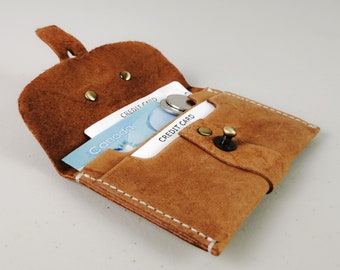 Personalisierte Brieftasche, Lederne Brieftasche, Minimalistische Brieftasche, kleine Lederne Brieftasche, , , Visitenkartenetui, Kartenetui, Münzbrieftasche, Knopfbrieftasche