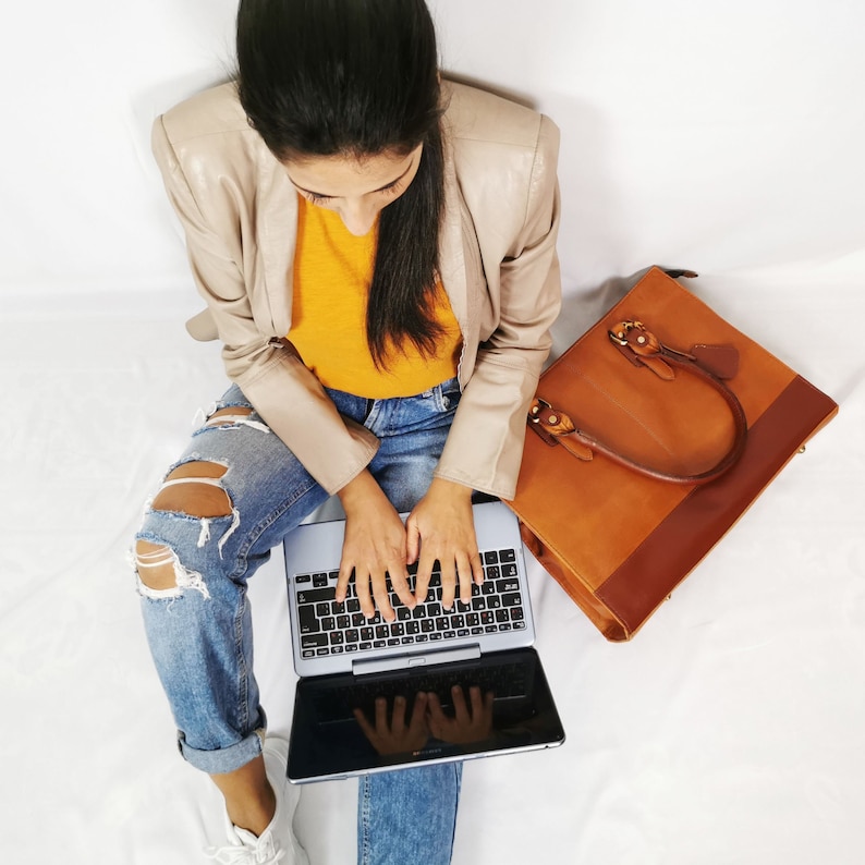 Leather Tote Bag Women