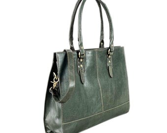 Custom business travel bags, Large leather laptop tote, Women's leather messenger bag, Custom travel work bags, Women’s leather shoulder bag