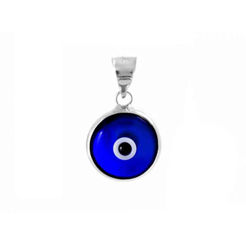 Argent Sterling 925 2 Evil Eye Charms 10 mm