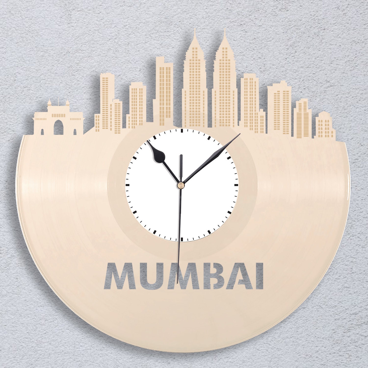 Mumbai Clock Indian Gift Personalized Clock Mumbai India Etsy