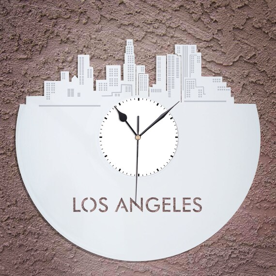 Los Angeles Wall Clock LA Clock California Cityscape Etsy