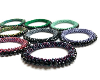 Infinite crystal bead bracelet • crochet bracelet • bead crochet bracelet • hypoallergenic bracelet • Christmas gift • Christmas gift