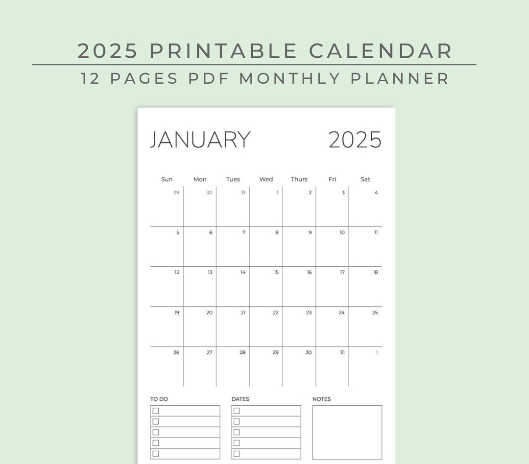 2025 Calendar Monday and Sunday Start Notes, Dates and TO DO Lists. A4 and US Letter Printing Size Portrait and Landscape - Etsy 2025-calendar-monday-and-sunday-start-notes-dates-and-to-do-lists-a4-and-us-letter-printing-size-portrait-and-landscape-etsy