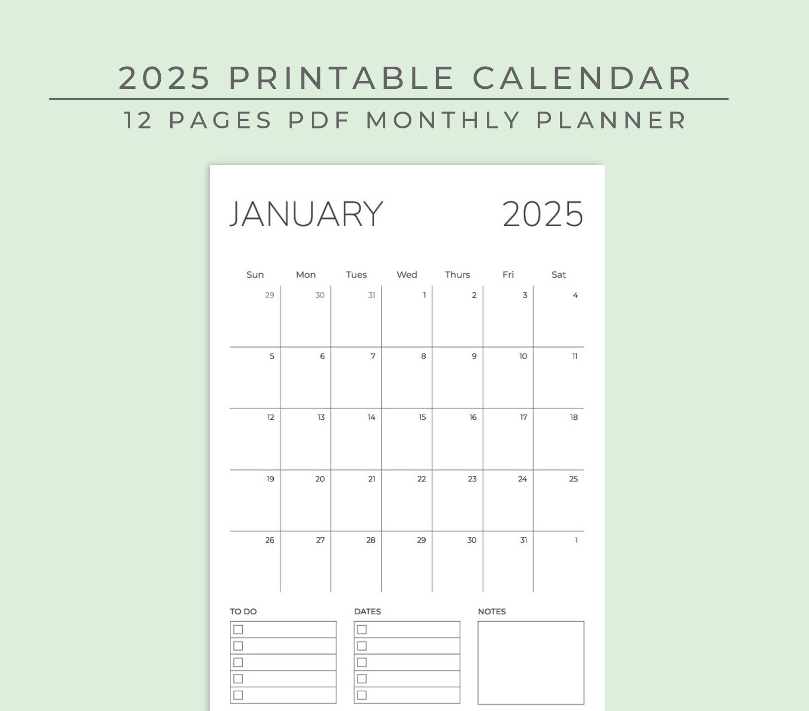 2025 Calendar Monday and Sunday Start Notes, Dates and TO DO Lists. A4 and US Letter Printing Size Portrait and Landscape - Etsy 2025-calendar-monday-and-sunday-start-notes-dates-and-to-do-lists-a4-and-us-letter-printing-size-portrait-and-landscape-etsy