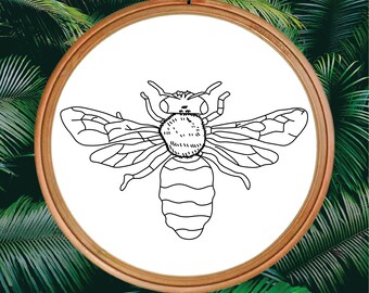 Broderimönster för bi | Insekt, kryp, entomologi | Nybörjare, medel, avancerad | Väggring, fiberkonst | DIY-mönster