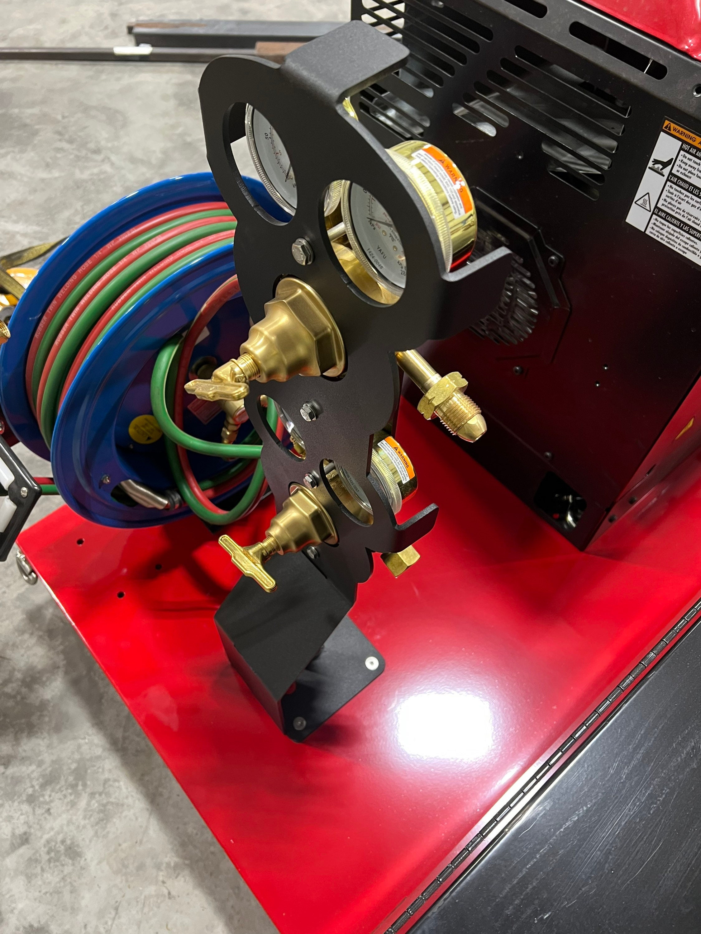 Dual gauge stand, Welding, gauge holder, oxygen, acetylene, rack, welding supply, cutting torch ,torch
