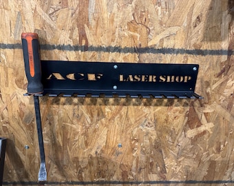 pry bar holder, organizer,shop , wall organizer,organization, aluminum , powder coated