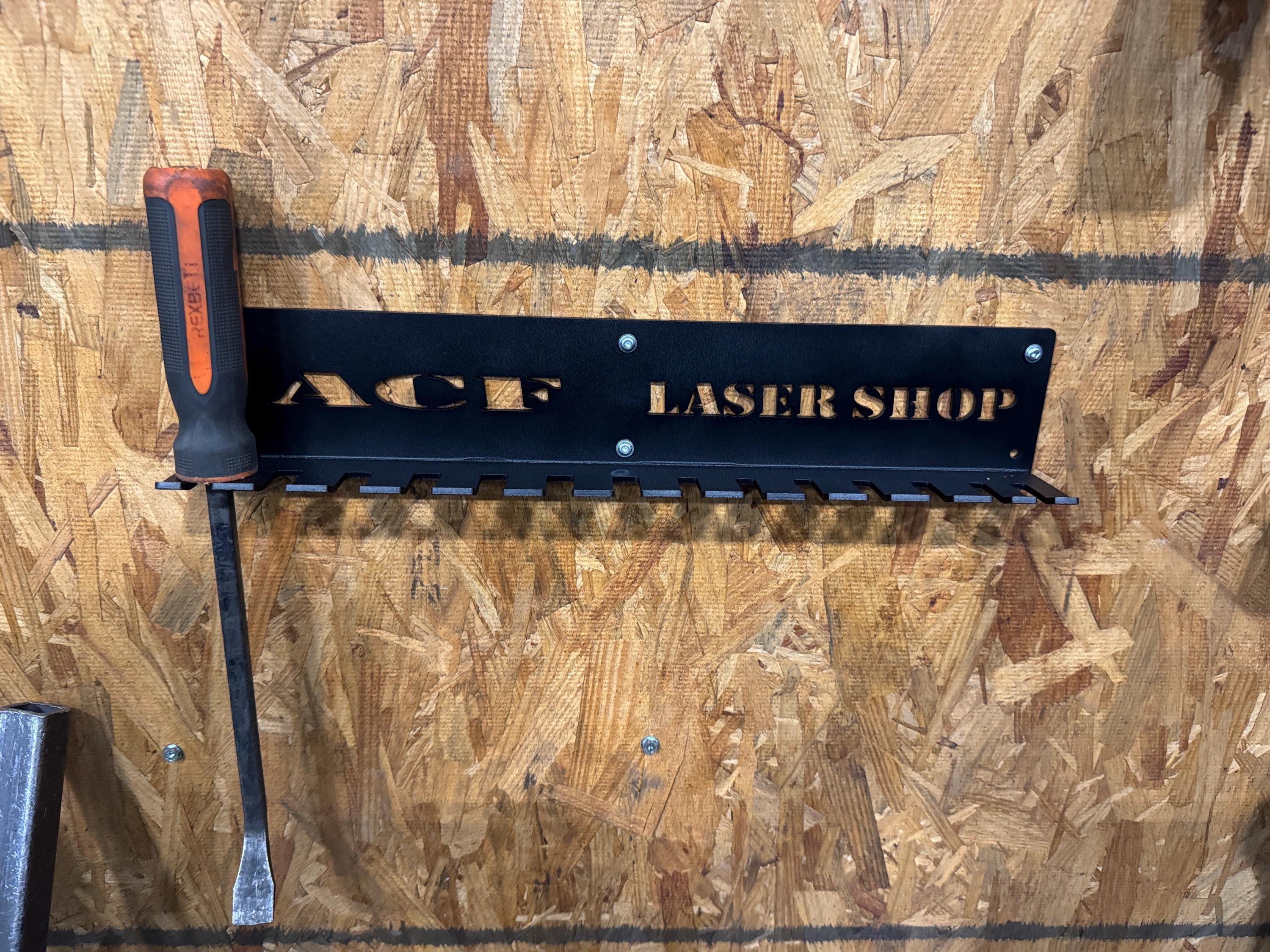 pry bar holder, organizer,shop, wall organizer,organization, aluminum, powder coated