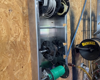 aluminum wire reel rack, organization storage