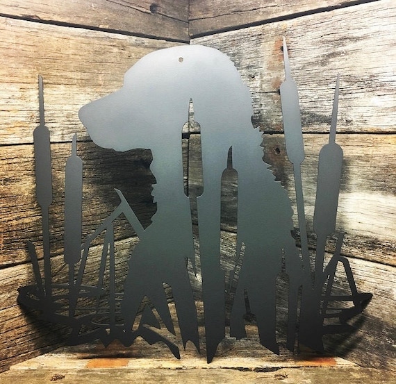 Lab Cane Reed Lab Dog Hunting Wall Decor Man Cave Home Decor Metal Art Metal Art Dog Decor Hunting Decor Guns Duck Hunting