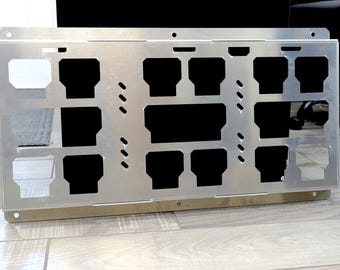 Milwaukee aluminum version Packout Mounting Plate, 1/8th thick laser cut, organizer. 3 version, one large, one small. 1 full, 1 half