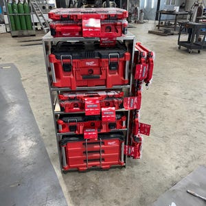 THE ANCHOR – Full-Size Aluminum Tool Rack (Railing Version), Compatible with Milwaukee® PACKOUT™ Toolboxes