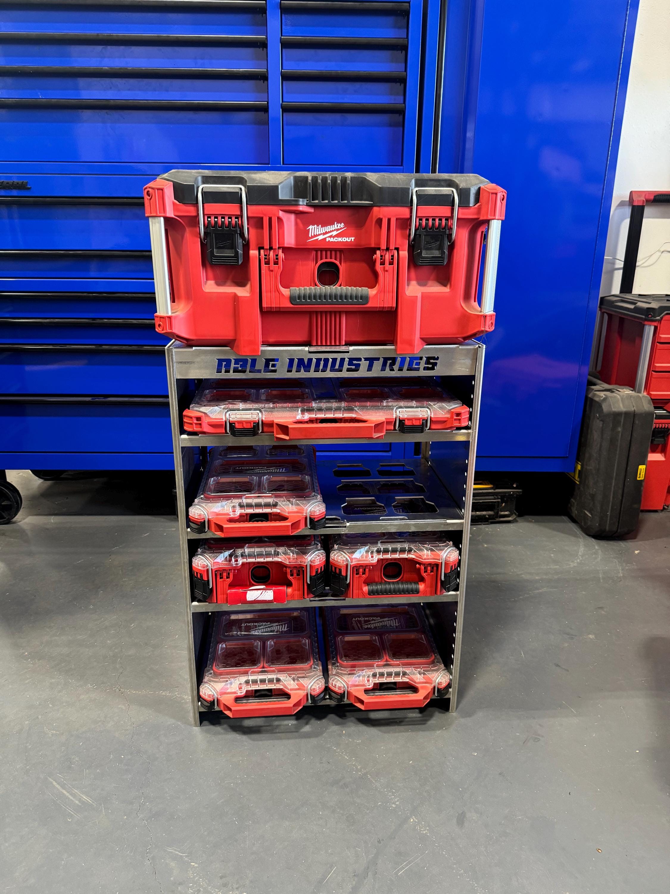 Milwaukee Packout Unit For 8 Carry Cases W/ 2 Shelves | Storage