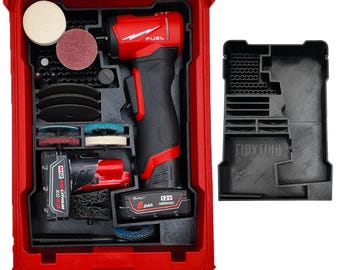 Milwaukee M12 FUEL Right Angle Die Grinder Organizer Insert | Fits PACKOUT Compact Organizer | Tool & Accessory Storage with Hidden AirTag