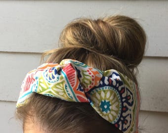 Top Knot headband women’s headband Turban headband bright color headband gifts for her boho headband head wrap beach accessory topknot band