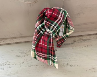 Plaid Headband Plaid Topknot Wide Headband Mommy and Me Holiday Accessory Matching Headband Christmas Headband New Years Hairband