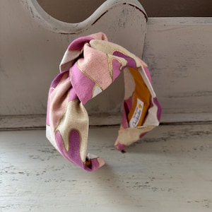 Knot Headbands For Women, Pink Fabric Headband, Wide Headband