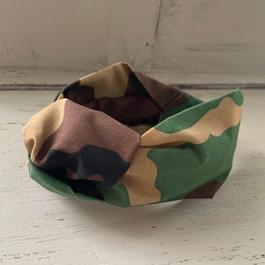 Camouflage Headband Top knot headband adult headband women&#39;s hairband military headband no slip hairband Fabric Headbands for Women