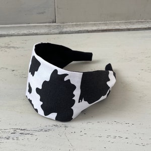 Cow Print Headband, Farm Girl Hair Accessory
