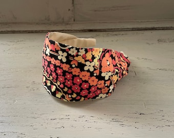 Wide headband, Knotted headband, Floral headband, Paisley headband, Headband womens