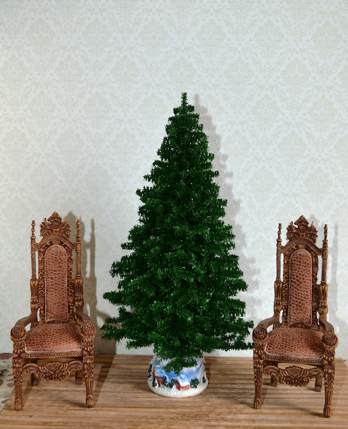 Dollhouse Miniature Christmas tree Dollhouse Christmas tree Etsy
