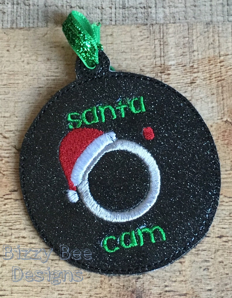 Santa broderie Cam cam VEC santa design ornement de broderie feltie Noël ornement cam santa santa cam broderie design image 2