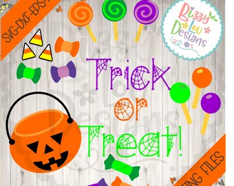 Halloween SVG, DXF, EPS cortadas archivo truco o tratar diversión de svg bebé svg halloween dxf lindo svg svg halloween corta archivo otoño corte archivo svg de hallowen
