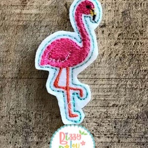 feltie Flamingo diseño tropical feltie Navidad bordado ITH feltie flamingo diseño bordado flamango feltie diseño