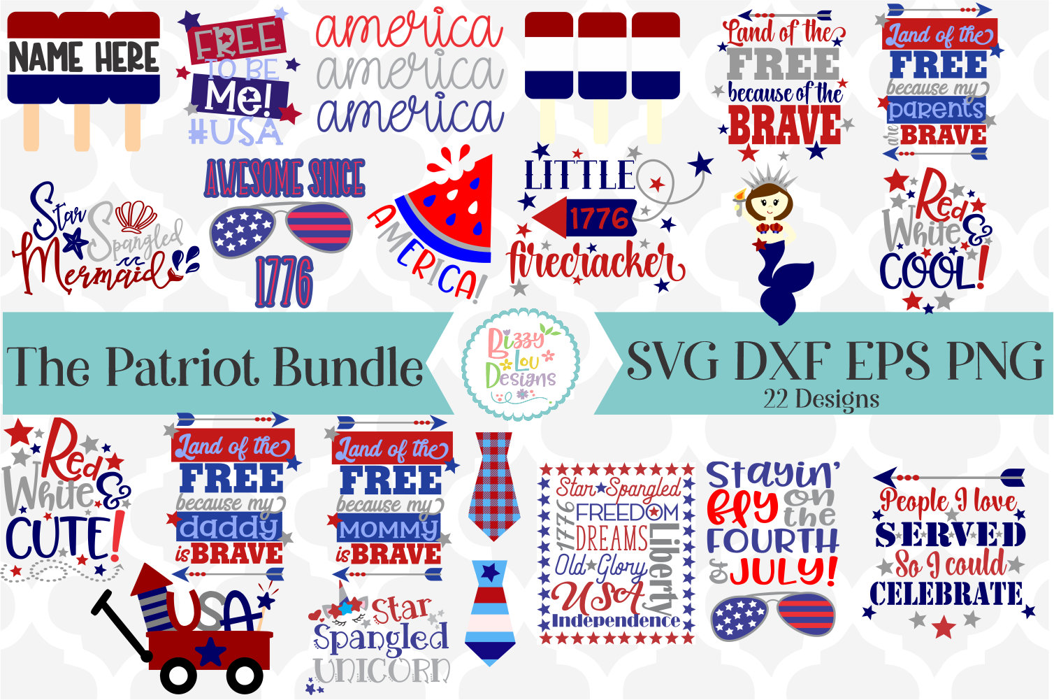 Big Patriotic SVG Bundle DXF, EPS, Png America Cut File 4th of July Svg ...
