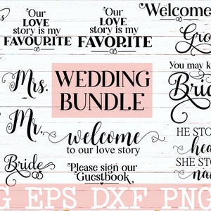 wedding bundle Svg, Dxf, eps, cut file wedding svg engagement svg wedding cut file engagement svg wedding cut file bride cut file bride